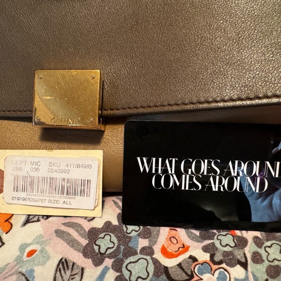 Celine Grey Leather/Canvas Trapeze Medium purse. Authenticated - Picture 12 of 14